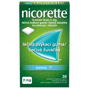 Nicorette Icemint gum léčivá žvýkací guma 2mg 30 žvýkaček