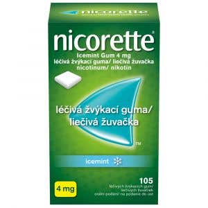 Nicorette Icemint 4mg léčivá žvýkací guma 105 žvýkaček