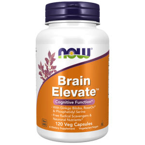 Now Foods Brain Elevate Formula – Podpora mozkových funkcí 120 rostlinných kapslí