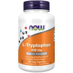 Now Foods L-Tryptophan 500 mg 120 rostlinných kapslí