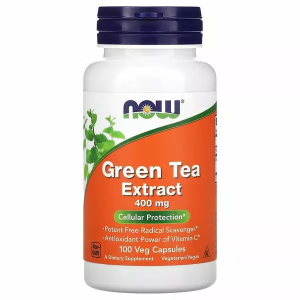 Now Foods Extrakt ze zeleného čaje 400 mg 100 rostlinných kapslí