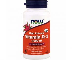 Now Foods Vitamin D3 1000 IU 360 softgel kapslí
