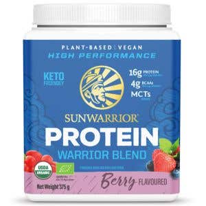 Sunwarrior Protein Blend prášek - lesní plody BIO 375 g