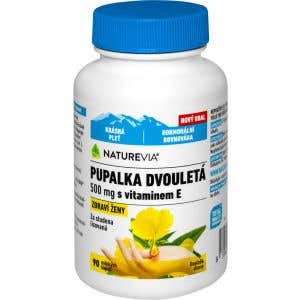 Swiss NatureVia Pupalka dvojročná 500mg + vitamín E 90 kapsúl