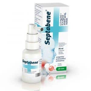 Septabene 1,5 mg/ml + 5,0 mg/ml orálny sprej 30 ml
