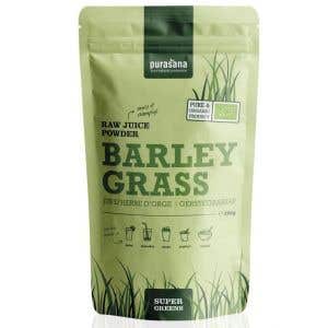 Purasana Barley Grass Raw Juice Powder - Prášek ze šťávy zeleného ječmene Raw BIO 200 g