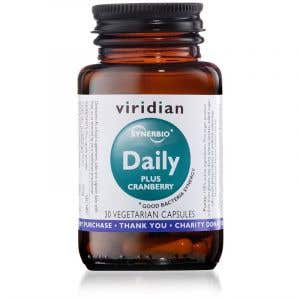 Viridian Synerbio Daily + Cranberry - Směs probiotik a prebiotik s brusinkovým extraktem 30 kapslí