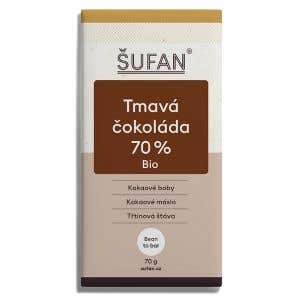 Šufan Tmavá tabulková čokoláda 70% BIO 70 g