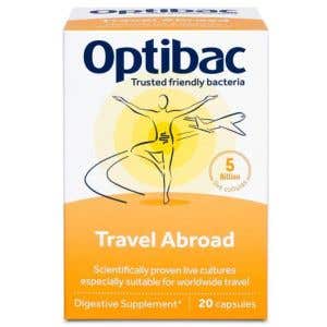 Optibac Travel Abroad - Probiotiká na podporu pri cestovaní 20 kapsúl