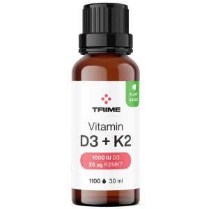 Trime Vitamín D3 & K2, 1000 IU D3 / 25μg K2-MK7 1050 kvapiek 30 ml