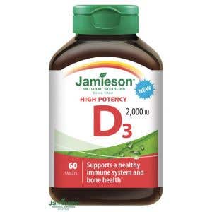 Jamieson Vitamín D3 2000 IU 60 tablet