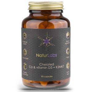 NaturLabs Vápník chelátový a vitamín D3 + K2 90 kapslí