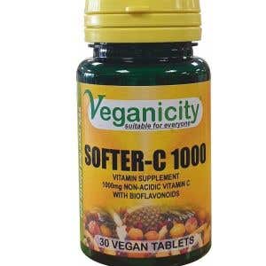 Veganicity Softer vitamín C - Nekyslý vitamín C 1000 mg 30 vegánskych tabliet