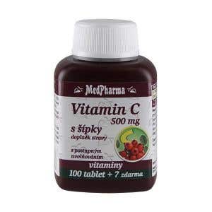 MedPharma Vitamín C 500 mg so šípkami a predĺženým účinkom 107 tabliet