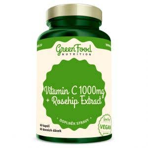 GreenFood Nutrition Vitamin C 1000 mg + Extrakt ze šípků 60 kapslí