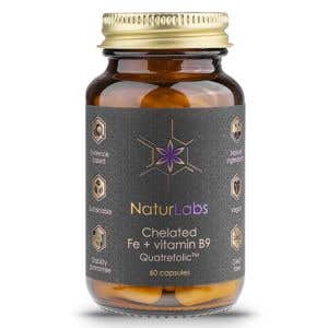 NaturLabs Železo chelátové a vitamín B9 60 kapslí