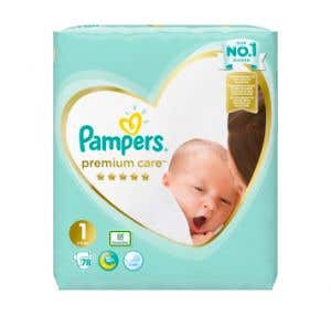 Pampers Premium Care velikost 1 (Newborn) 2-5 kg 78ks