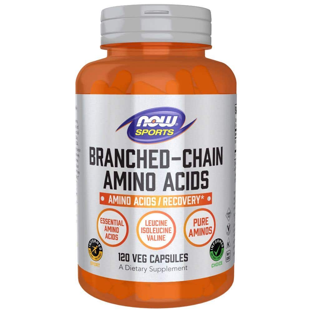 Now Foods Aminokyseliny s rozvětveným řetězcem BCAA 120 rostlinných kapslí