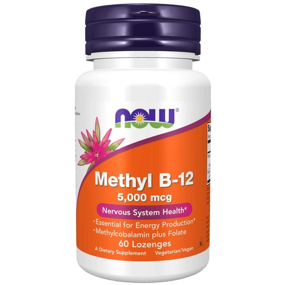Now Foods Vitamin B12 Metylkobalamin 5000 μg 60 pastilek