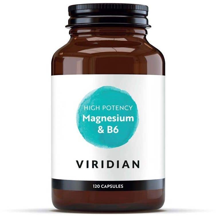 Viridian High Potency Magnesium with B6 - Hořčík s vitamínem B6 120 kapslí
