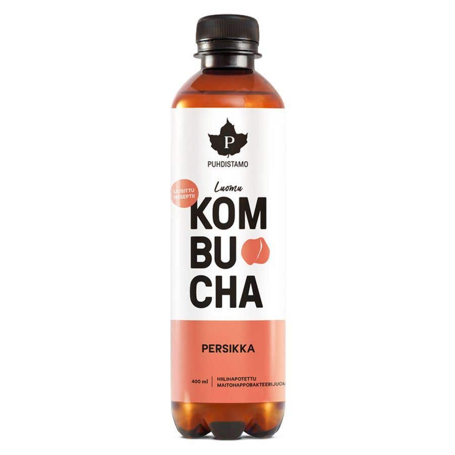 Puhdistamo Kombucha broskev BIO 370 ml