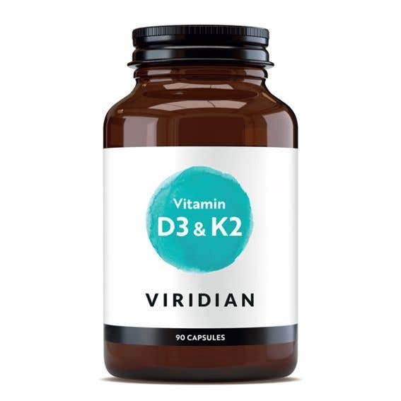 Viridian Vitamin D3 and K2 90 kapslí