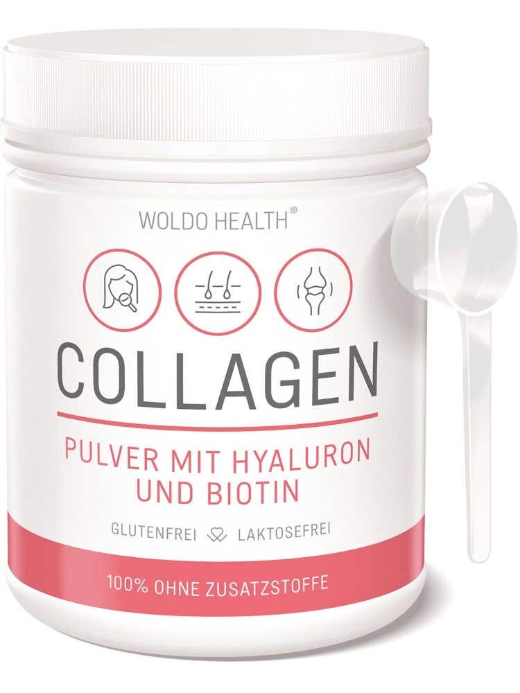 WoldoHealth Kolagen s kyselinou hyaluronovou a biotinem 500 g