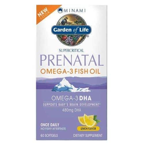 Garden of Life Minami Nutrition Omega-3 prenatální - s příchutí citronu 60 tobolek