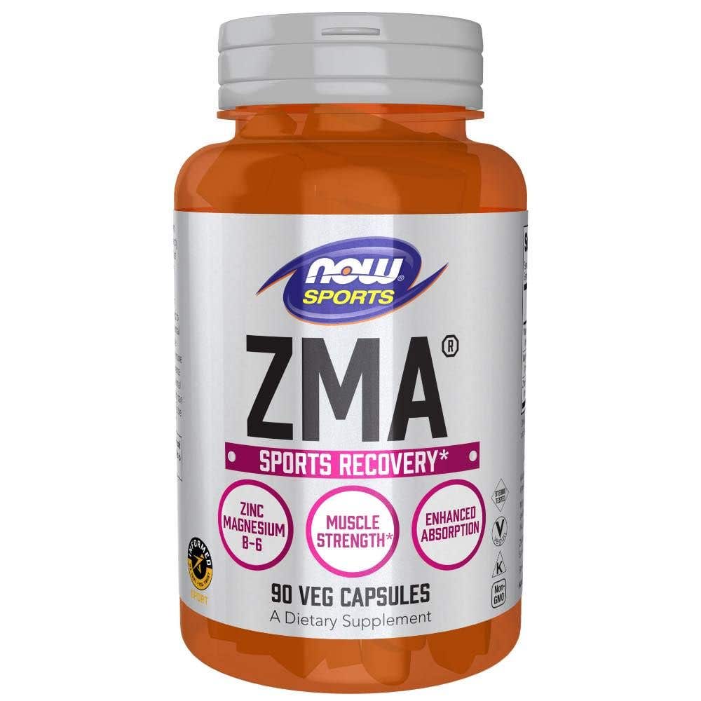 Now Foods ZMA – zinek hořčík B6 800 mg 90 kapslí