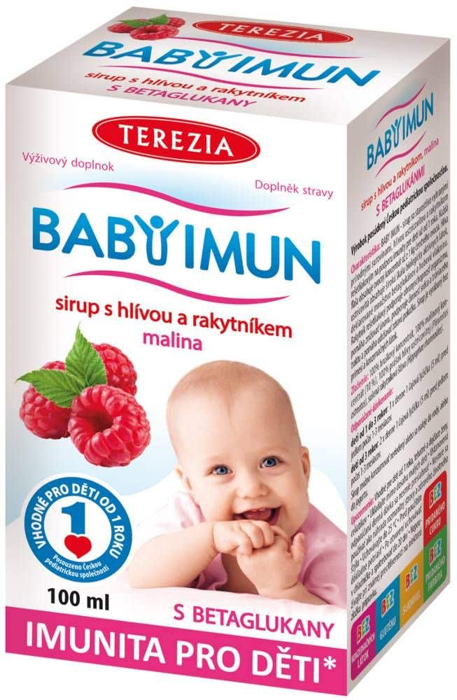 Terezia Baby Imun sirup s hlívou a rakytníkem malina 100 ml