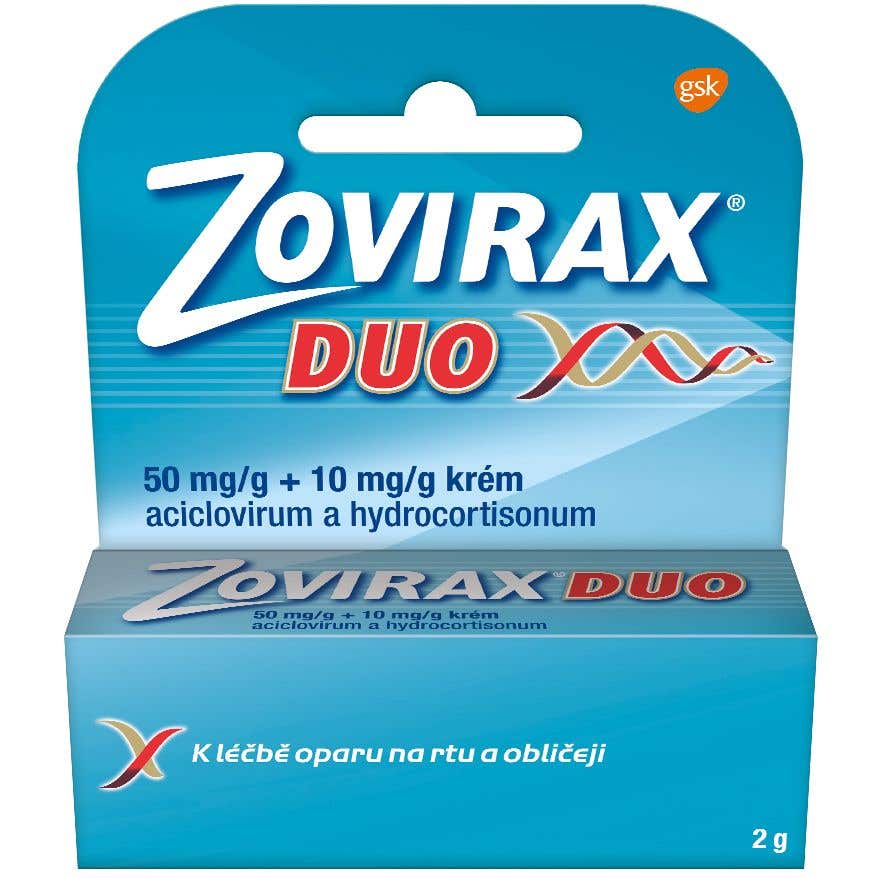Zovirax duo 50mg/g+10mg/g krém 2g II