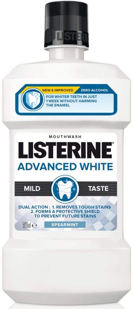 Listerine Advance White Mild Taste ústní voda 500 ml