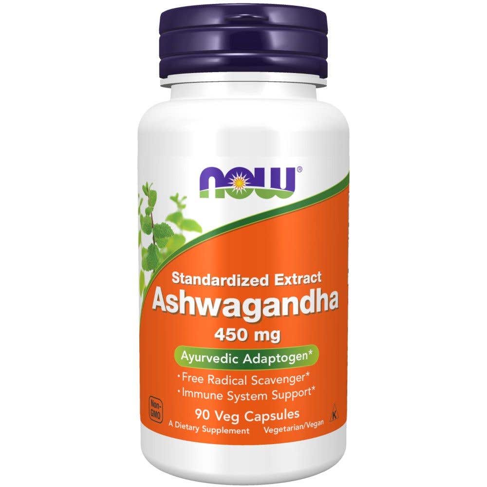 Now Foods Ashwagandha - Vitánie snodárná extrakt 450 mg 90 rostlinných kapslí