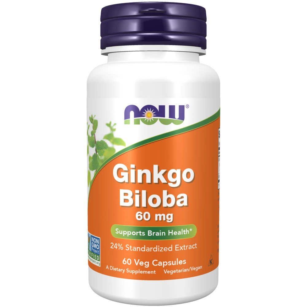 Now Foods Ginkgo Biloba - Jinan dvoulaločný 60 mg 60 rostlinných kapslí