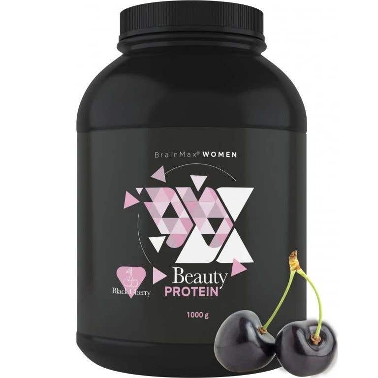 BrainMax Women Beauty Protein Black Cherry – Protein pro ženy Černá třešeň 1000 g