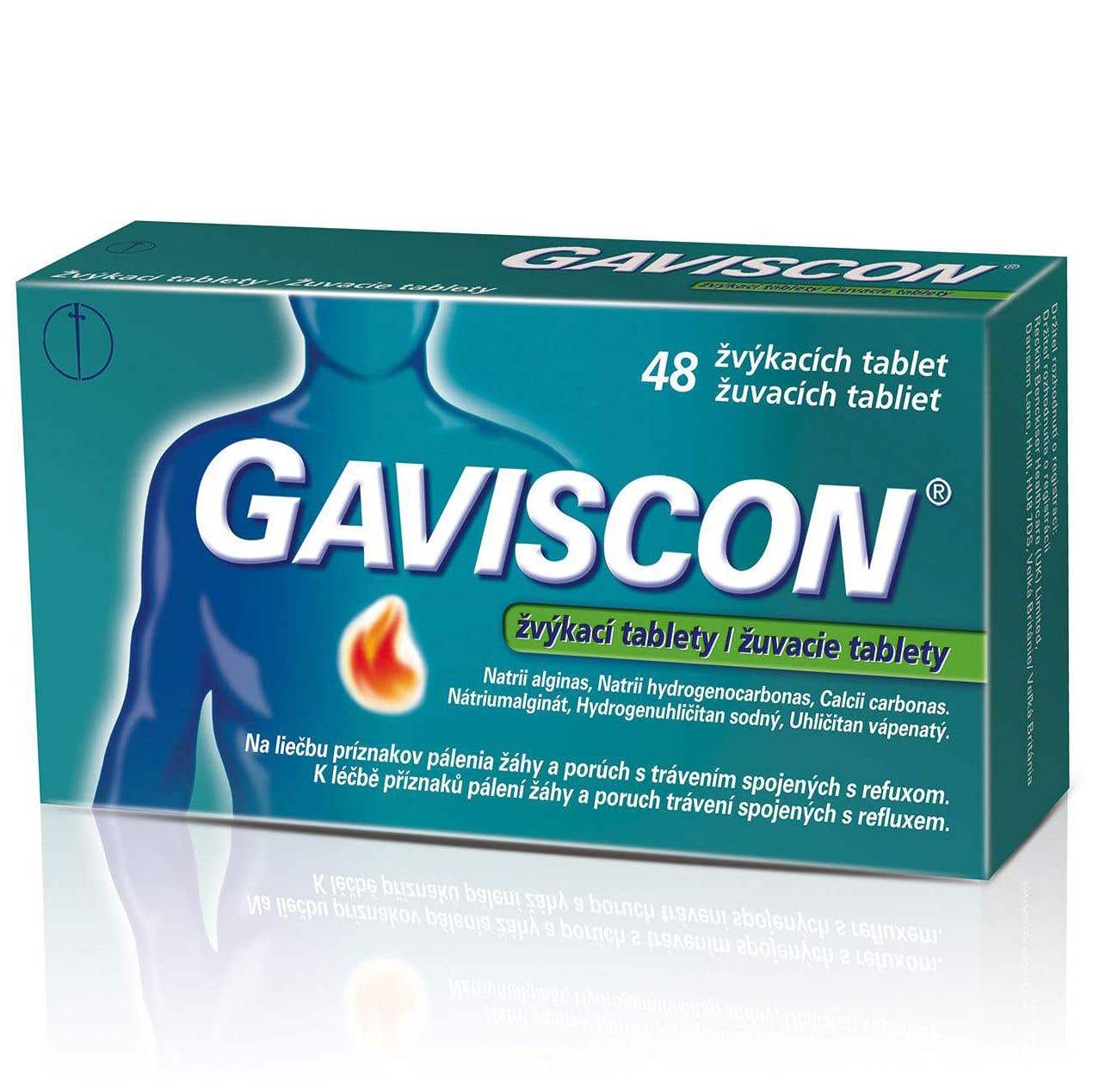 Gaviscon Žvýkací tablety 48 tablet