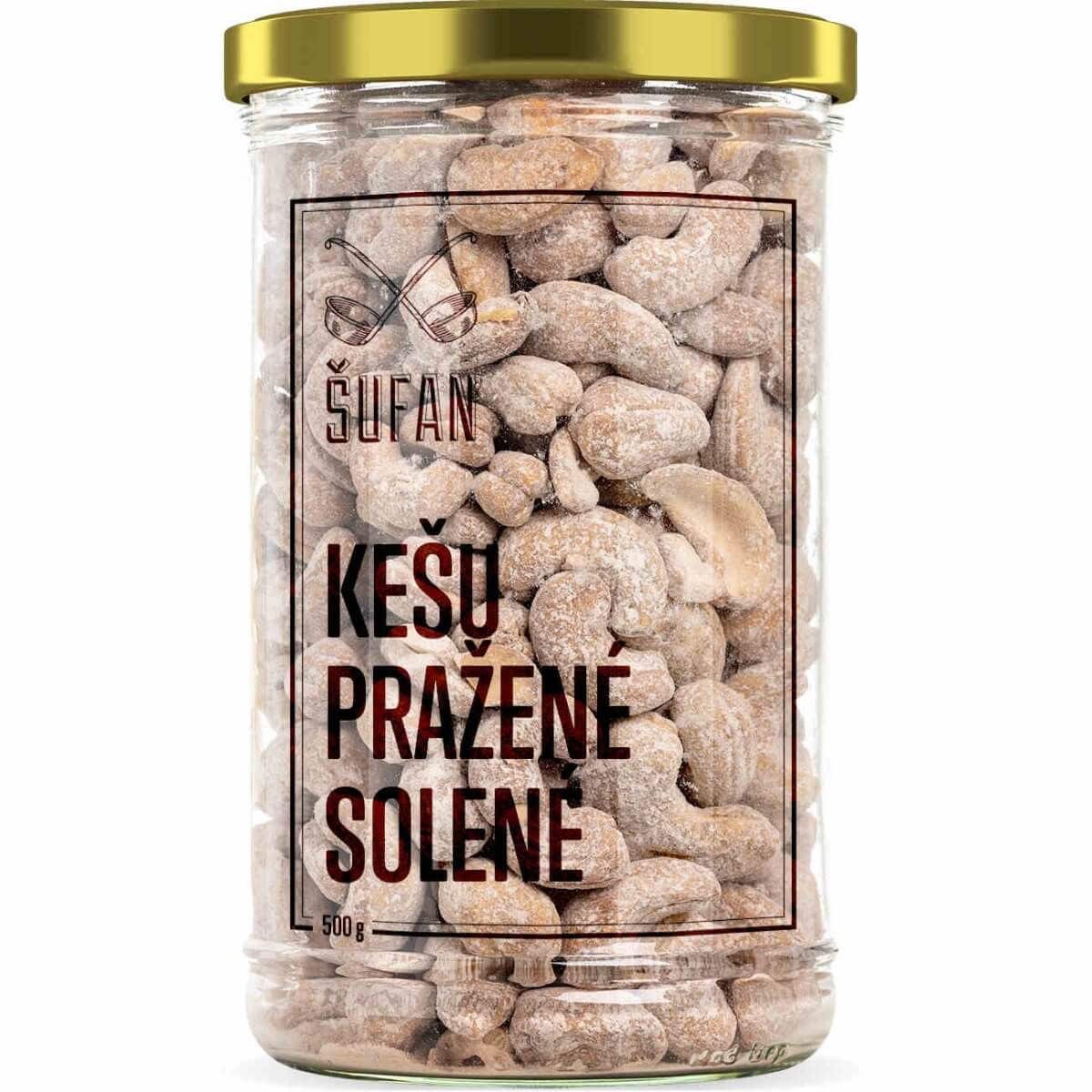 Šufan Kešu pražené solené ve skle 500 g