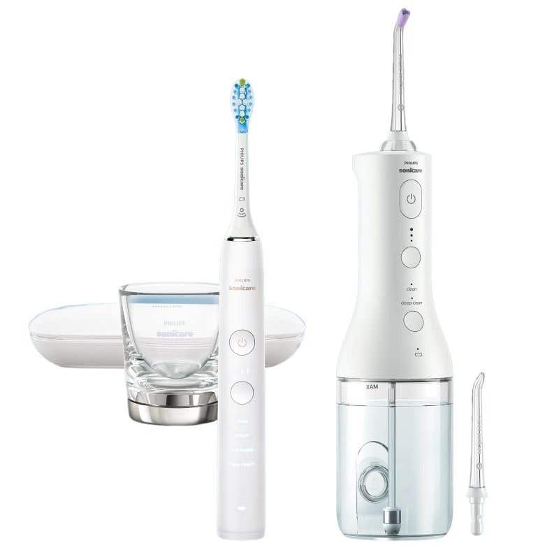 Philips Sonicare Cordless Power Flosser 9000 DiamondClean HX3886/41 - bílá sada
