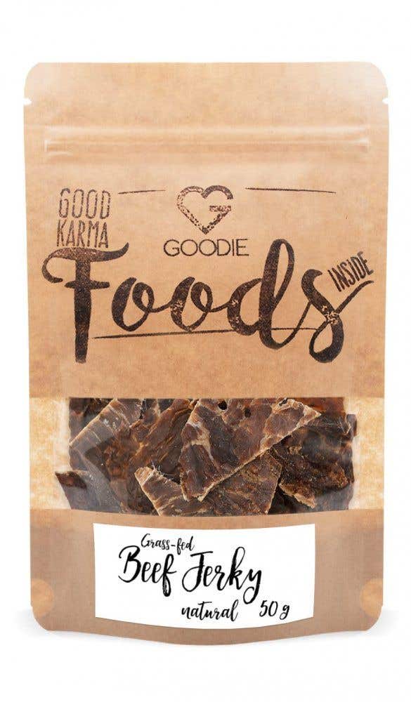 Goodie Grass-fed sušené hovězí maso Jerky - natural 50 g