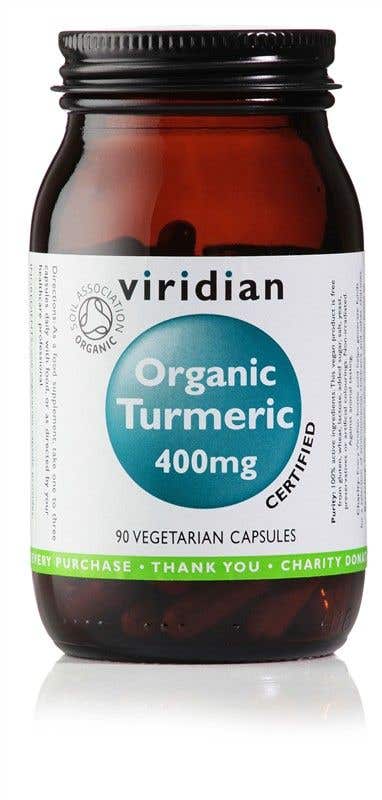 Viridian Turmeric 400mg 90 kapslí Organic