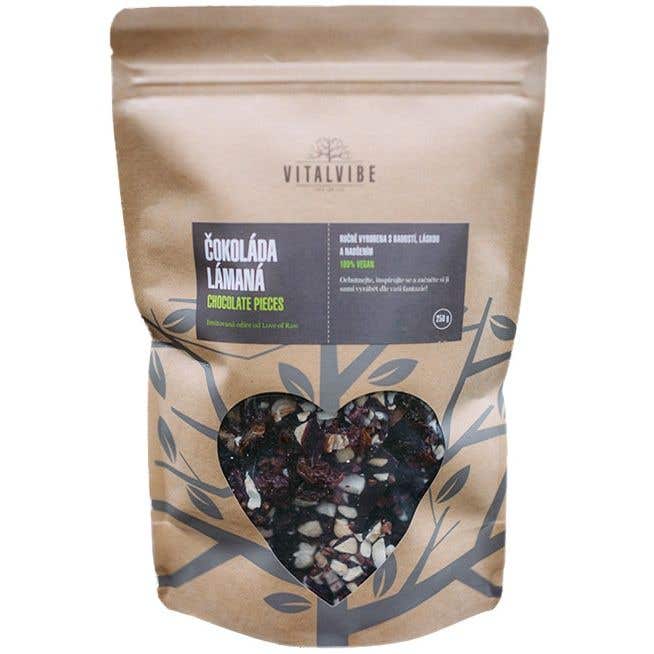 Vitalvibe Čokoláda lámaná s ovocem a oříšky 250 g