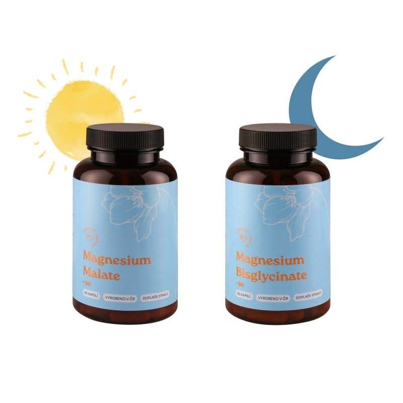 Vitalpoint Premium Balíček hořčíků – Magnesium Bisglycinate + Malate 90 kapslí