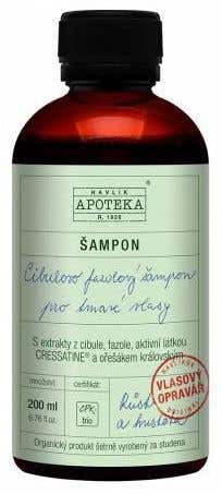Havlíkova Apotéka Cibulovo fazolový šampon na tmavé vlasy 200 ml
