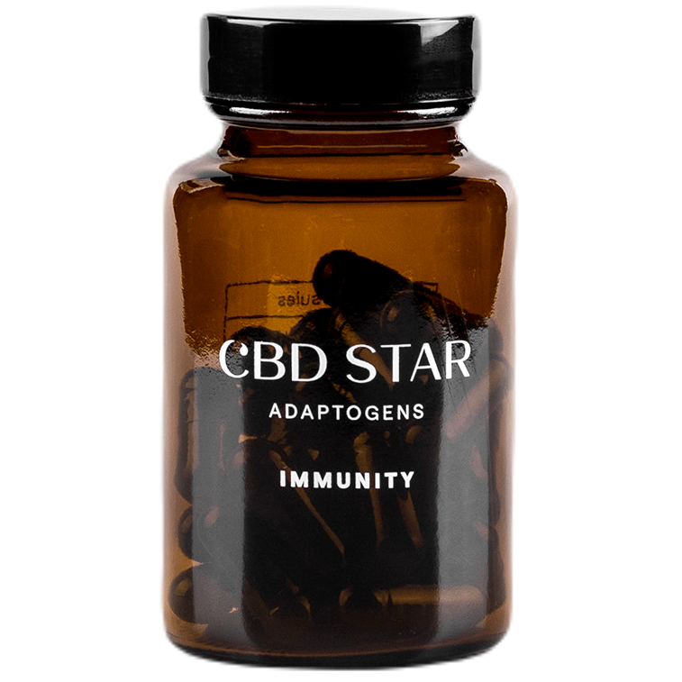 CBD Star Adaptogens Immunity - Medicinální houby Reishi a Chaga + CBD 30 kapslí