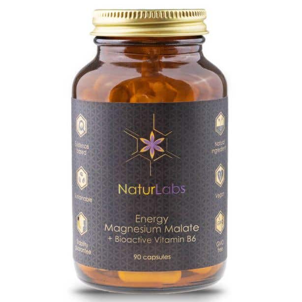 NaturLabs Energy Hořčík malát a bioaktivní vitamín B6 90 kapslí