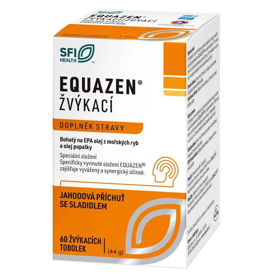 Equazen s příchutí jahody 60 žvýkacích tobolek