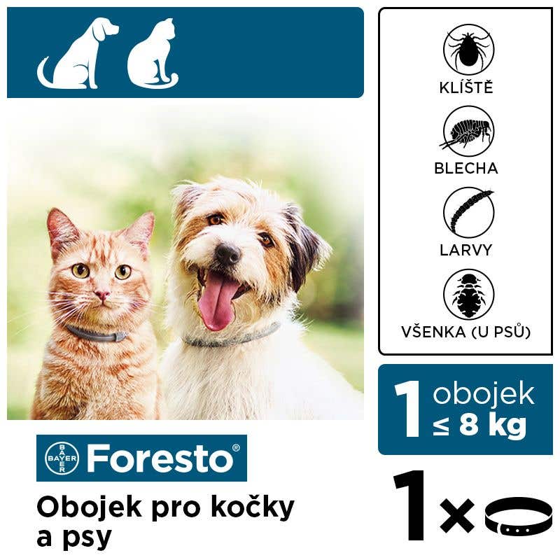 Foresto Obojok pre mačky a psy do 8kg 38cm