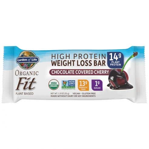 Garden of Life Proteinová tyčinka Organic Fit – Čokoláda cherry BIO 55 g