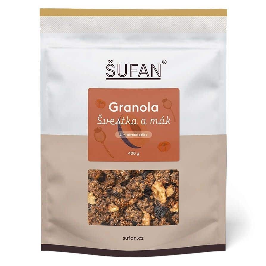 Šufan Granola švestka a mák 400 g