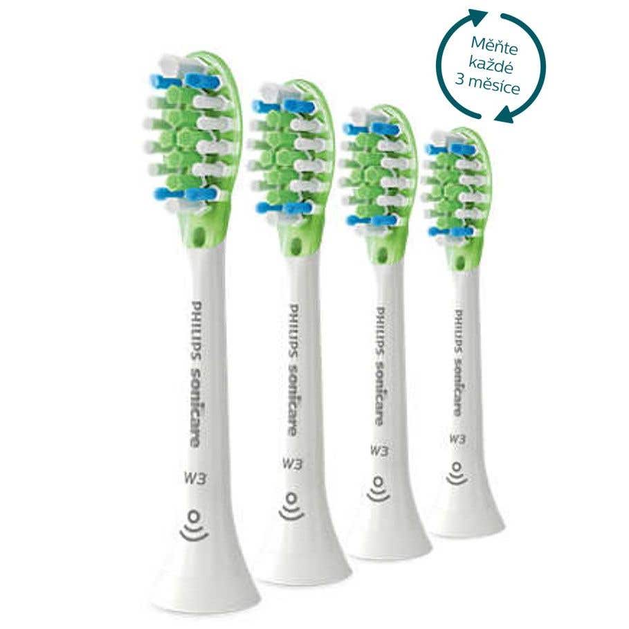 Philips Sonicare W3 Premium White náhradní hlavice standardní velikost 4 ks HX9064/17